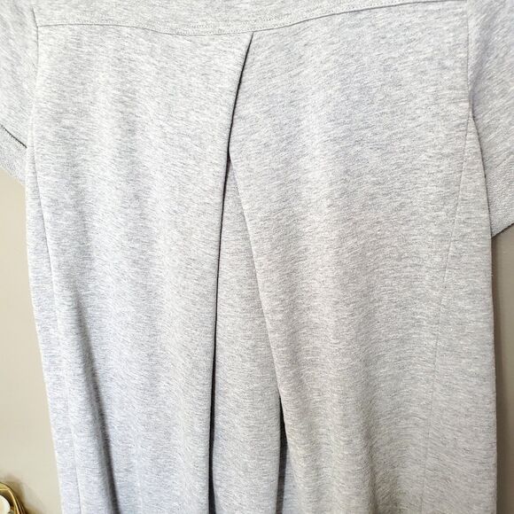 Caslon Dress Women's Size Small Gray Sweatshirt Cuffed Short Sleeves Pockets - Picture 5 of 9